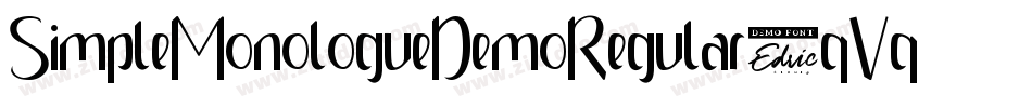 SimpleMonologueDemoRegular-qVq0字体转换 SimpleMonologueDemoRegular-qVq0字体转换