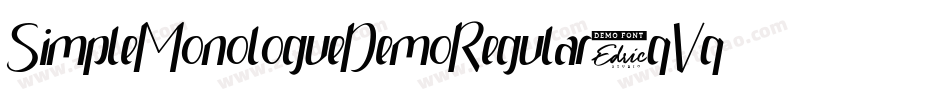 SimpleMonologueDemoRegular-qVq0字体转换 SimpleMonologueDemoRegular-qVq0字体转换