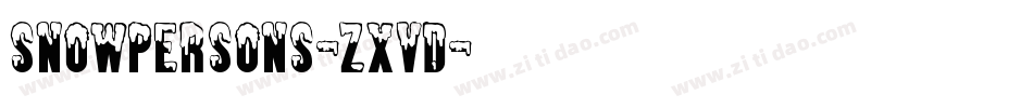 Snowpersons-zXVD字体转换