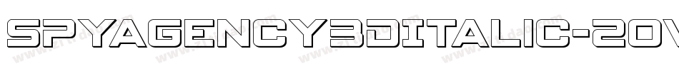 SpyAgency3DItalic-2Ov8v字体转换