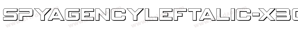SpyAgencyLeftalic-X3GKd字体转换
