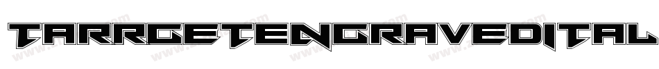 TarrgetEngravedItalic-G20y字体转换