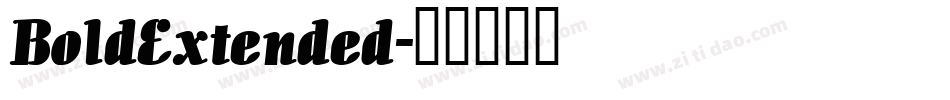 BoldExtended字体转换