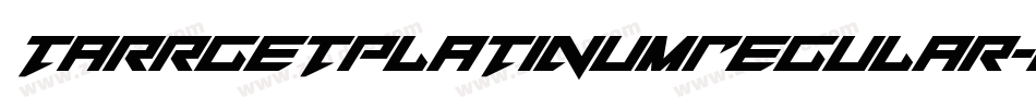 TarrgetPlatinumRegular-eznx字体转换