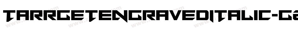 TarrgetEngravedItalic-G20y字体转换