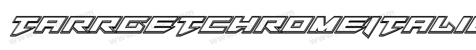 TarrgetChromeItalic-XOJo字体转换
