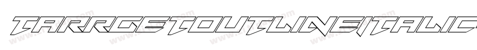 TarrgetOutlineItalic-63LM字体转换