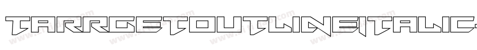 TarrgetOutlineItalic-63LM字体转换