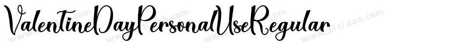 ValentineDayPersonalUseRegular-Pjyr字体转换
