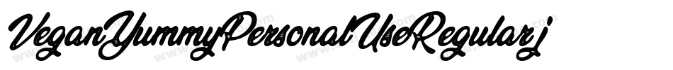 VeganYummyPersonalUseRegular-jEVB7字体转换