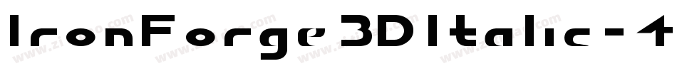 IronForge3DItalic-4xGp字体转换