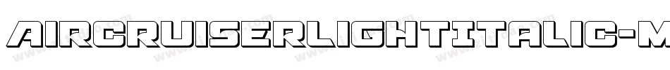 AircruiserLightItalic-mwmm字体转换