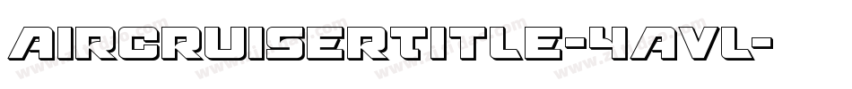 AircruiserTitle-4Avl字体转换