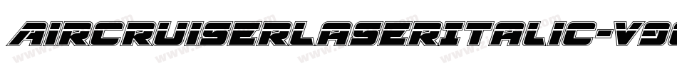 AircruiserLaserItalic-v9qE字体转换