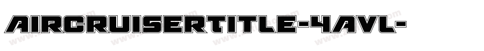AircruiserTitle-4Avl字体转换