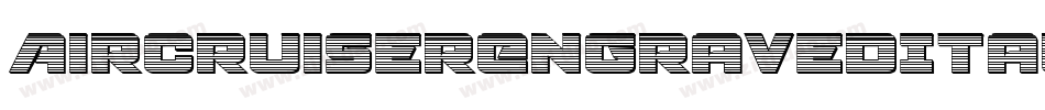 AircruiserEngravedItalic-1xM2字体转换