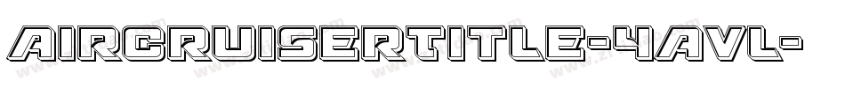 AircruiserTitle-4Avl字体转换
