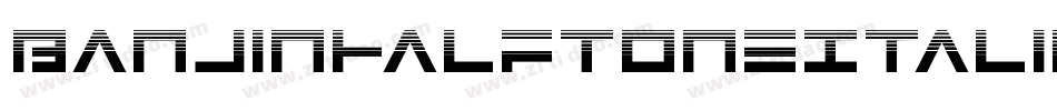 BanjinHalftoneItalic-lggG5字体转换