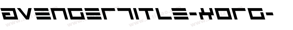 AvengerTitle-Xorg字体转换