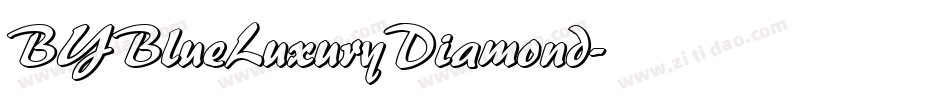 BYBlueLuxuryDiamond字体转换