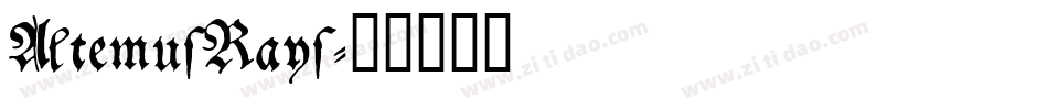 AltemusRays字体转换