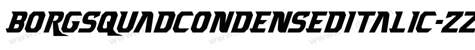 BorgsquadCondensedItalic-zZE1字体转换