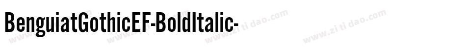 BenguiatGothicEF-BoldItalic字体转换