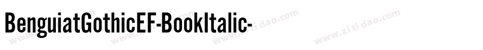 BenguiatGothicEF-BookItalic字体转换