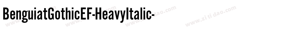 BenguiatGothicEF-HeavyItalic字体转换