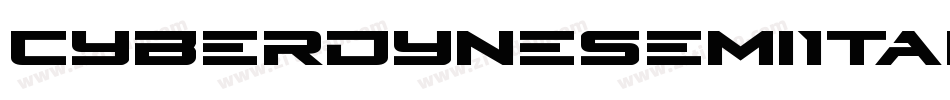 CyberdyneSemiItalic-vzVE字体转换