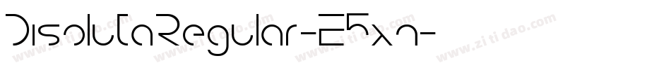 DisolutaRegular-E5xn字体转换