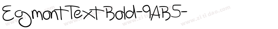 EgmontTextBold-9AB5字体转换