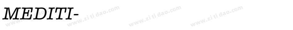 MEDITI字体转换