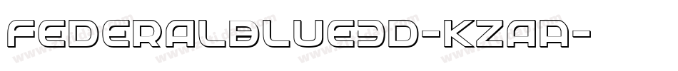 FederalBlue3D-KzaA字体转换