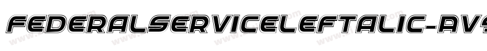 FederalServiceLeftalic-Av9x字体转换