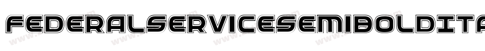 FederalServiceSemiBoldItalic-RZBl字体转换