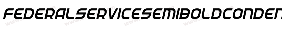 FederalServiceSemiBoldCondensedItalic-l0je字体转换
