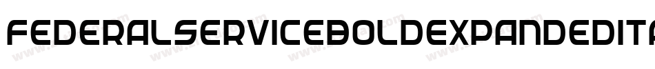FederalServiceBoldExpandeditalic-PEyg字体转换