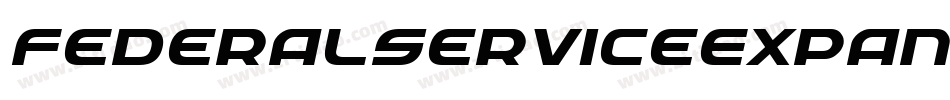 FederalServiceExpandedItalic-4zK9字体转换