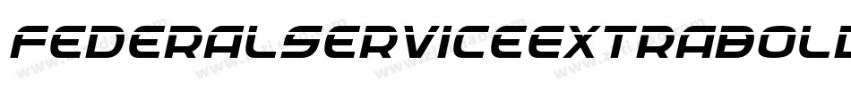 FederalServiceExtraboldExpandedItalic-Ed84字体转换
