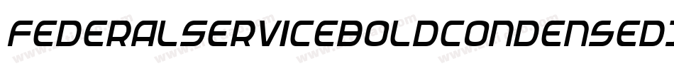 FederalServiceBoldCondensedItalic-menx字体转换