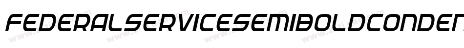 FederalServiceSemiBoldCondensedItalic-l0je字体转换