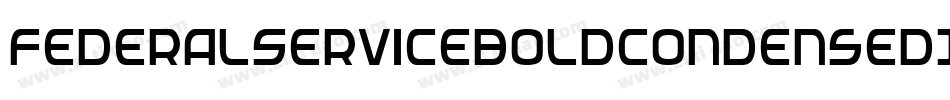 FederalServiceBoldCondensedItalic-menx字体转换