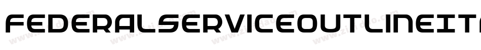 FederalServiceOutlineItalic-6ldM字体转换
