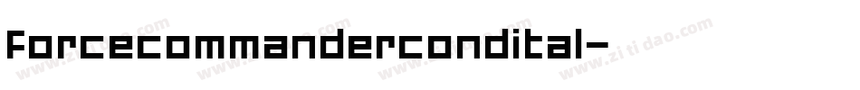 forcecommandercondital字体转换