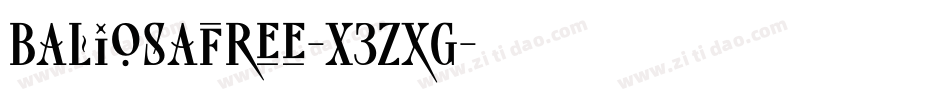 Baliosafree-X3ZxG字体转换