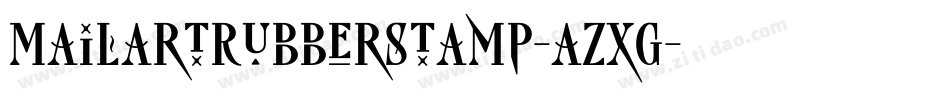 MailartRubberstamp-aZxg字体转换