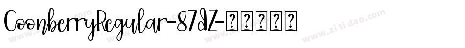 GoonberryRegular-87dZ字体转换