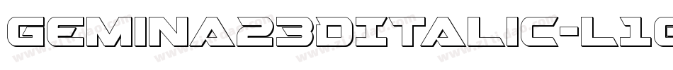 Gemina23DItalic-l105字体转换