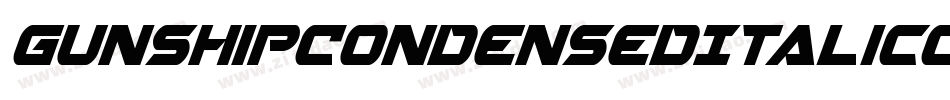 GunshipCondensedItalicCondensedItalic-YZX2字体转换